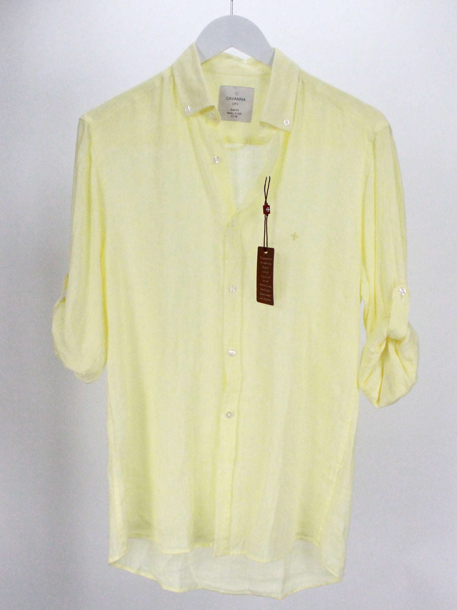 Linen Shirt- Lemon Yellow